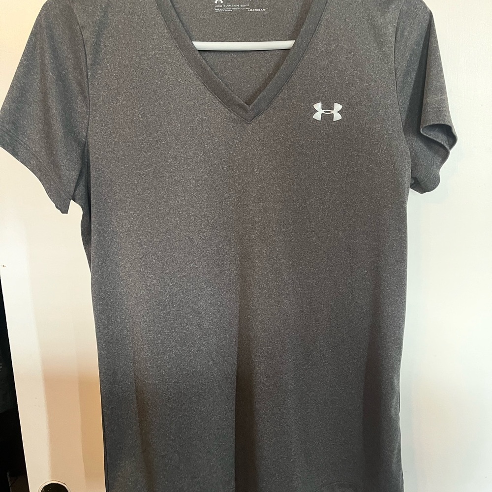 Under Armour Charcoal V-Neck Tee